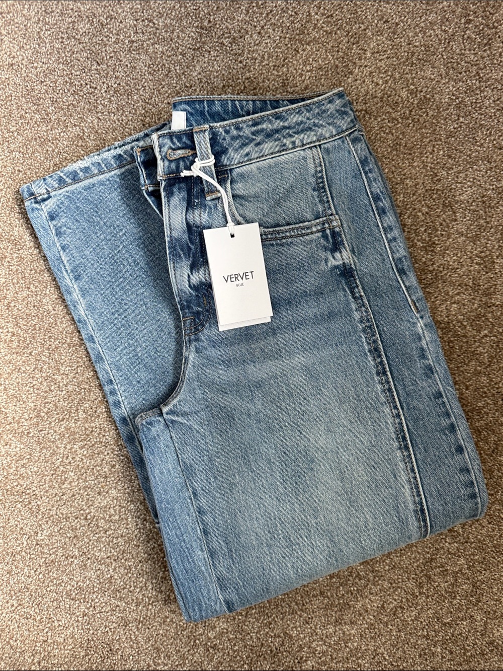 VERVET by Flying Monkey 🐵 Kate Barrel-Leg Jeans (Medium Wash) - Picture 6 of 6